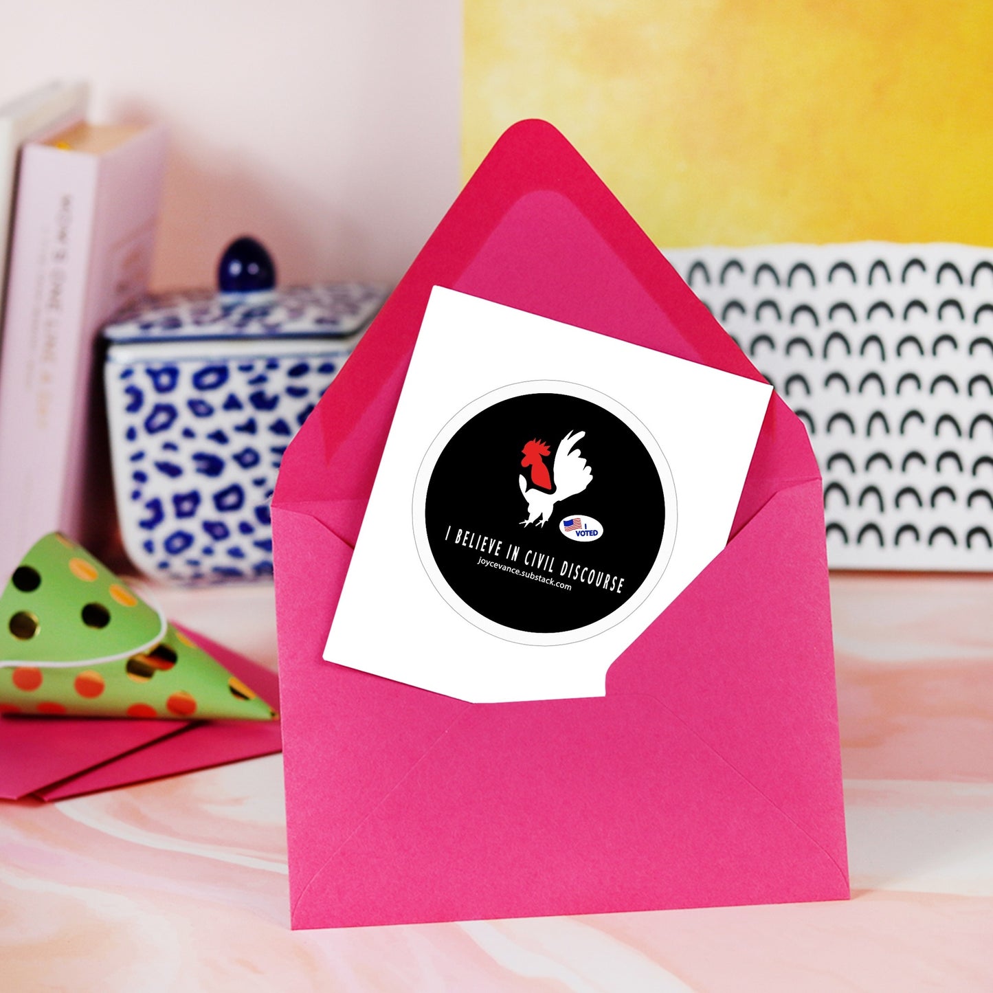 I Believe in Civil Discourse Round Sticker