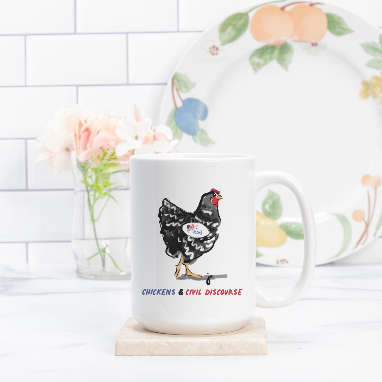 Chicken & Civil Discourse Mug - 15 oz.