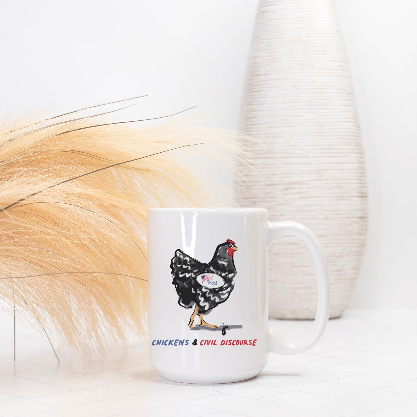 Chicken & Civil Discourse Mug - 15 oz.