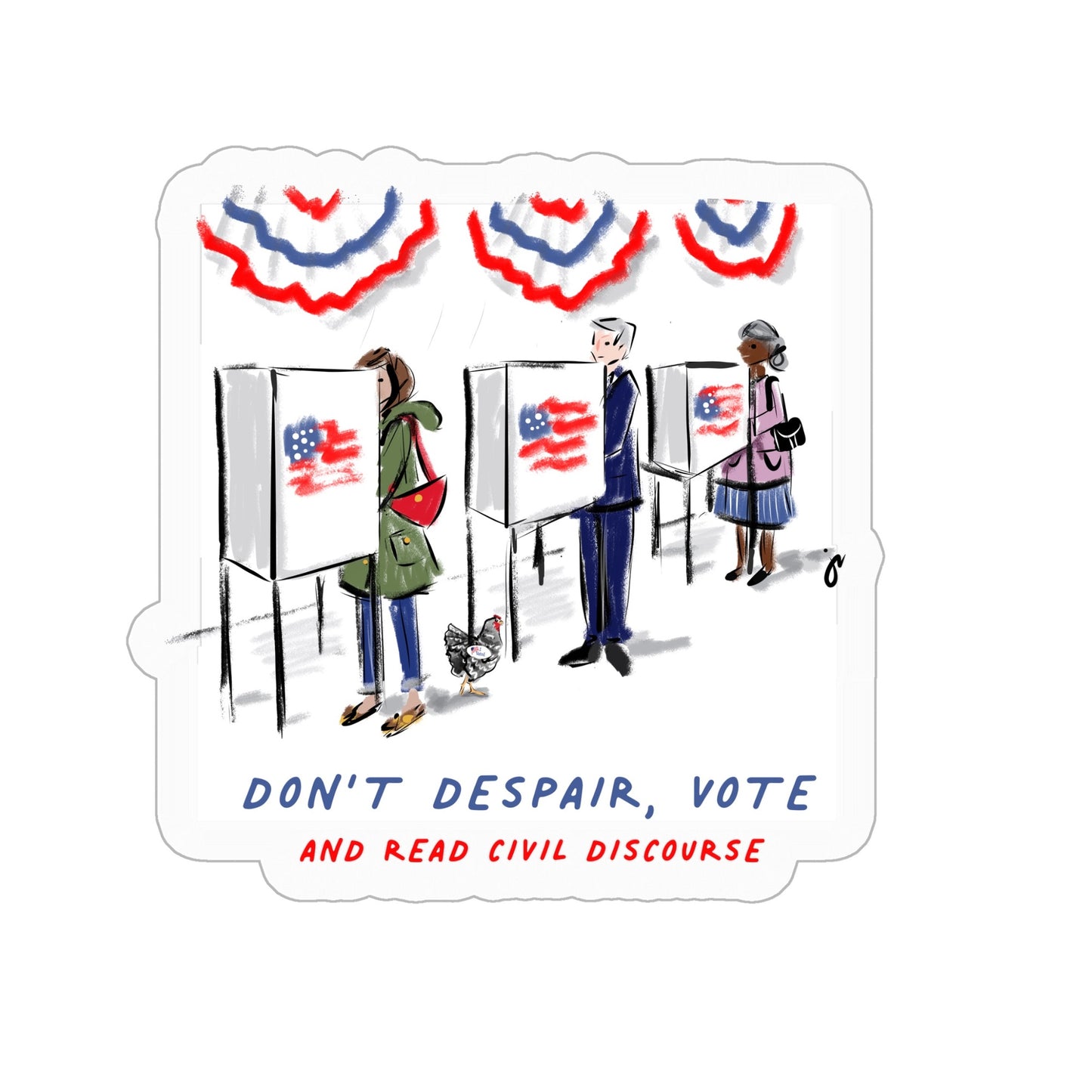 Don't Despair, Vote - Sticker