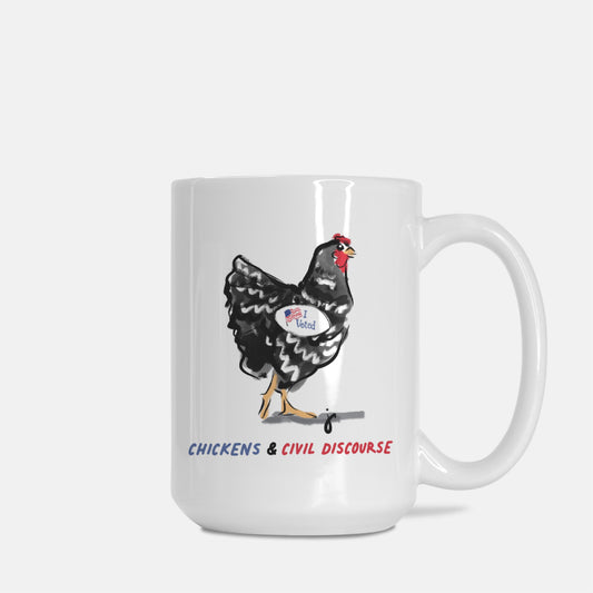 Chicken & Civil Discourse Mug - 15 oz.